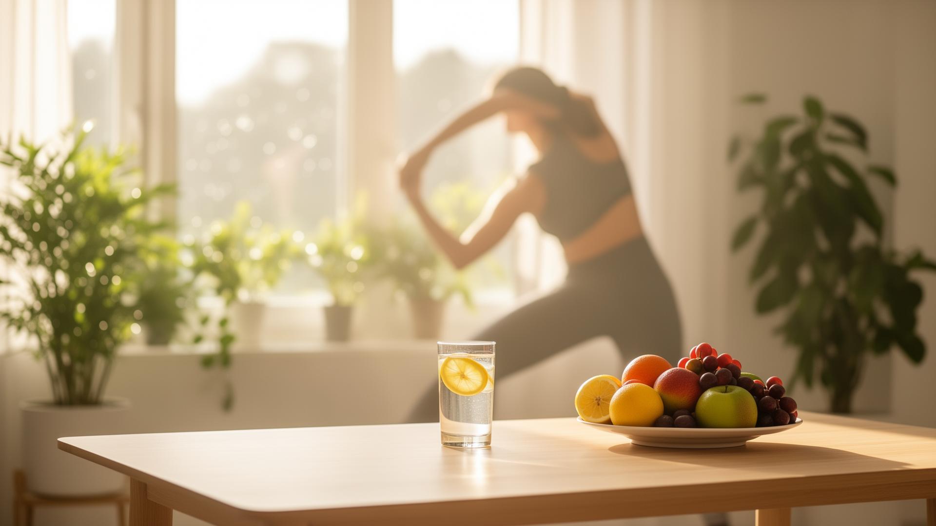 Wellness lifestyle: natural light, healthy habits, and mindful living