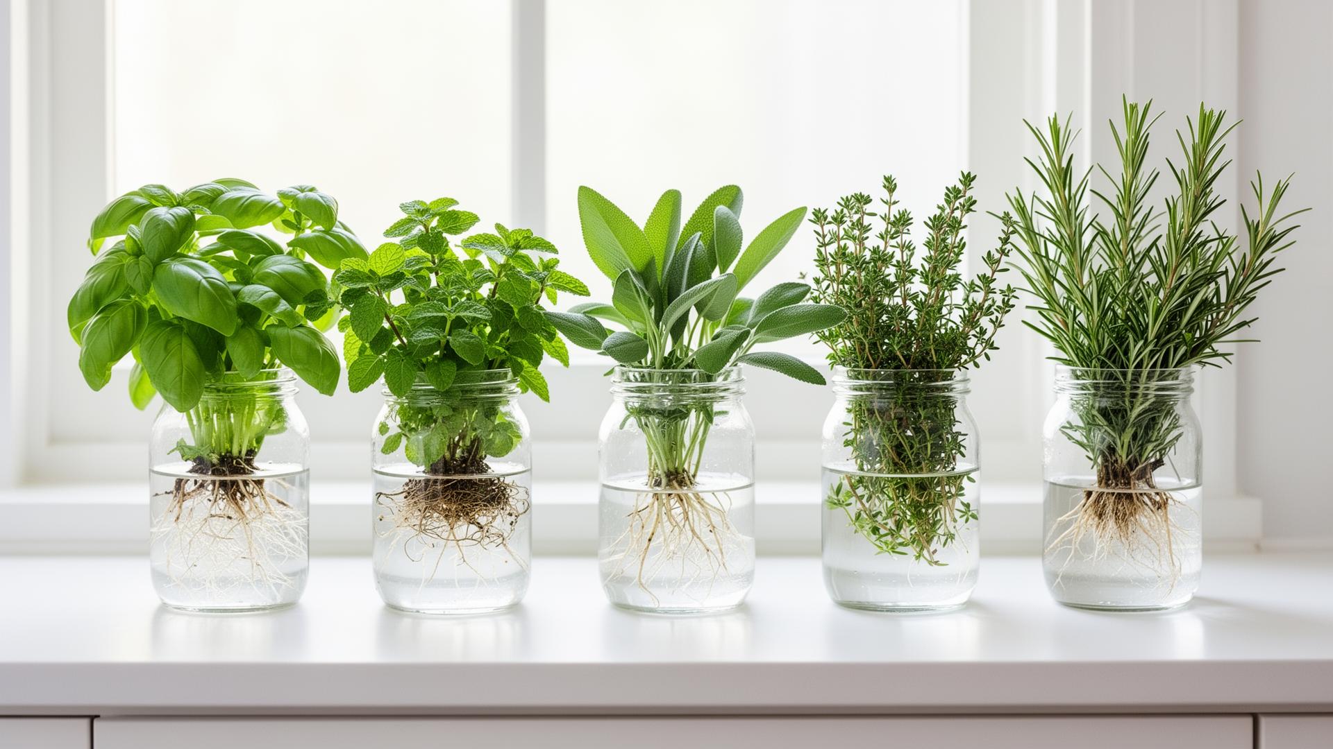 6 Herbs You Can Grow in Water All Year